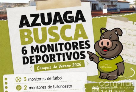 Azuaga busca seis monitores para sus campus de verano